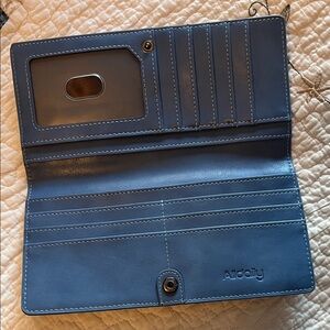 Sleek Blue Wallet/Checkbook Case